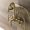Kingston Brass AE301T7 Wall Mount Clawfoot Tub Faucets, Brushed Brass AE301T7 - alternate 2